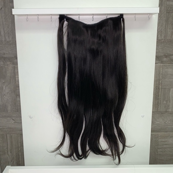 Black #1b Clip In Hair Extensions 1 piece - Picture 3 of 3